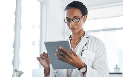Woman with Tablet - Provider Tools